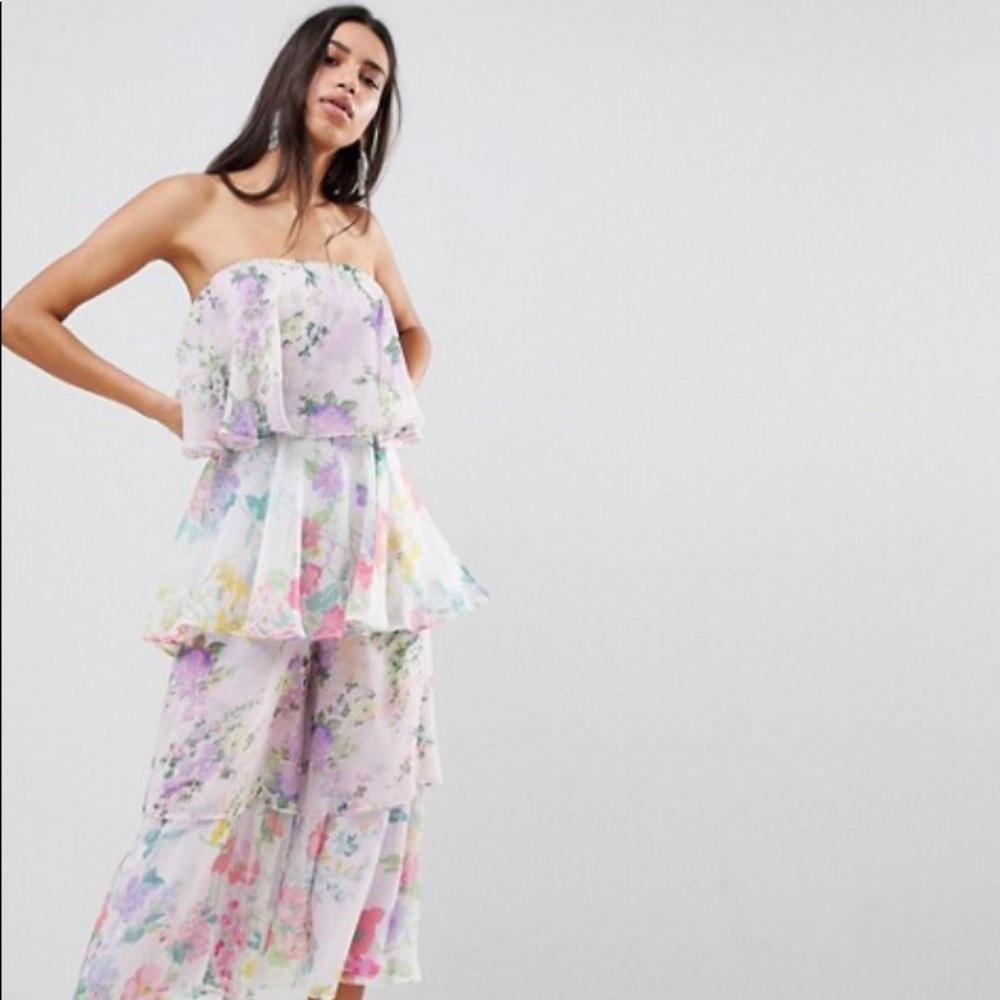 Strapless ASOS Floral Jumpsuit